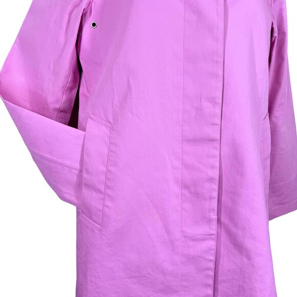 Vintage Y2K Gap Pink Rain Button Up Trench Coat Women's Medium 2000s Preppy - Picture 4 of 15